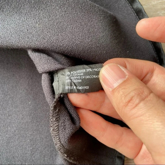 Club Monaco V Neck Satin  Trim Blouse - Picture 11 of 16